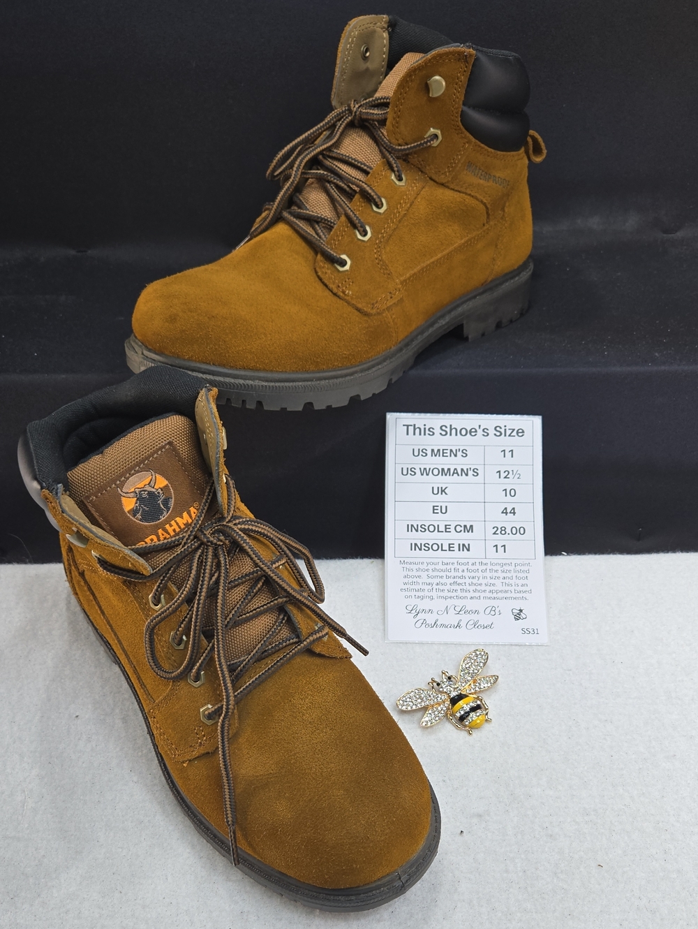 Brahma Men's Bravo Waterproof 6" Soft Toe Suede Work Boot.
